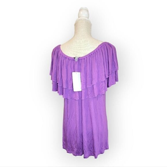 New Context Purple Blouse Top 1X - Picture 3 of 6